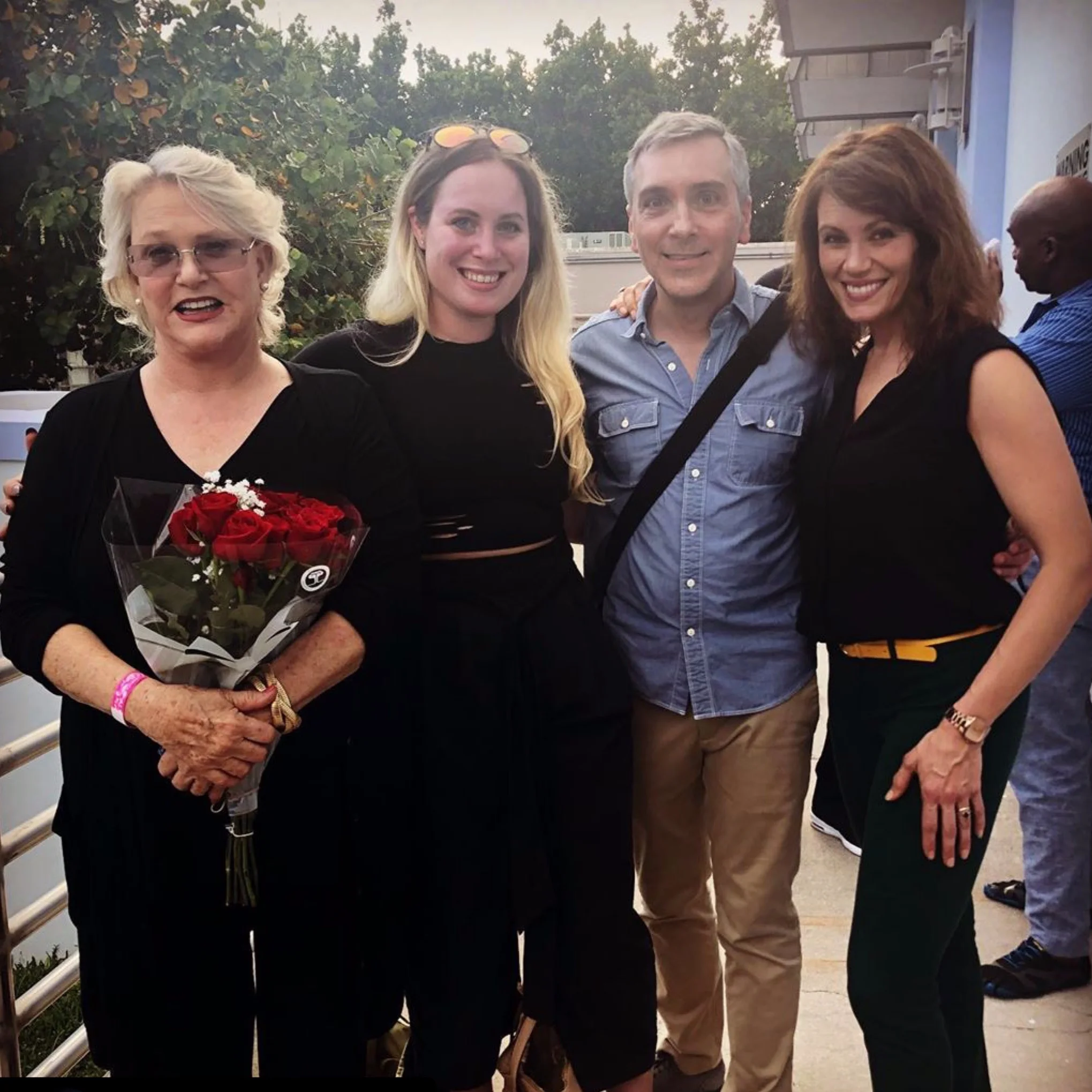 Sharon Gless, Jordan Gelber (of Starbaby Productions), Scott & Emily Swallow at Miami Webfest 5/4/19