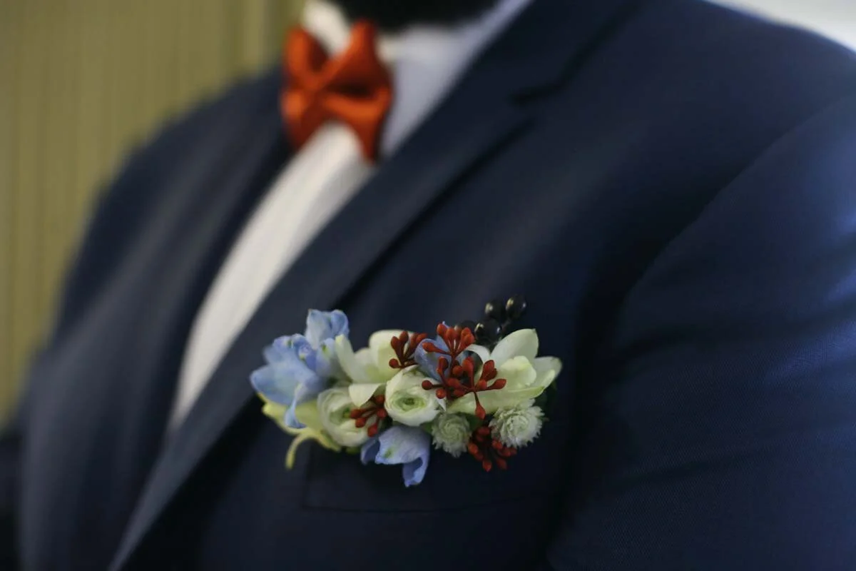 Morris Wedding boutonierre Refined Gatherings Ltd floral design Cleveland Ohio.jpg