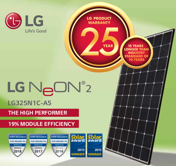 325-335W Mono-Crystalline LG Solar Panel