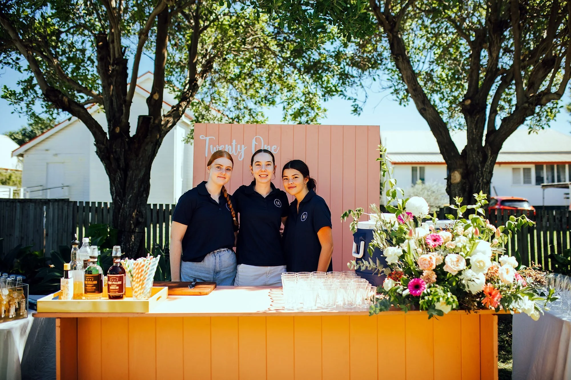 Michels event team at a styled mobile bar
