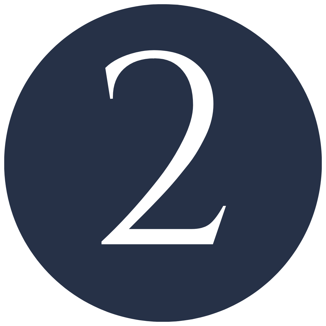 Digital number 2 displayed on a dark circular background, indicating the number two.