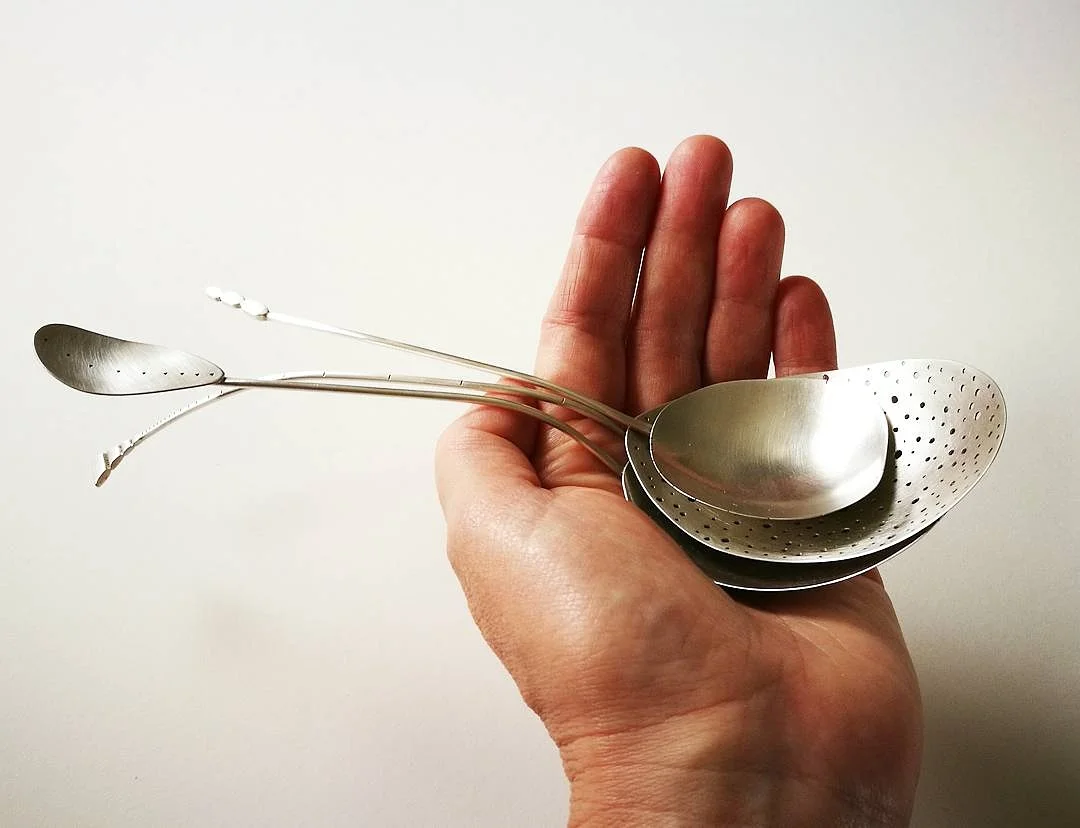 These beautiful handmade spoons were made by Artist Helena Emmans, we will make a smaller spoon, Helena’s pieces are purely an example of interesting and different design. (image curtesy of the Artist via Pinterest)