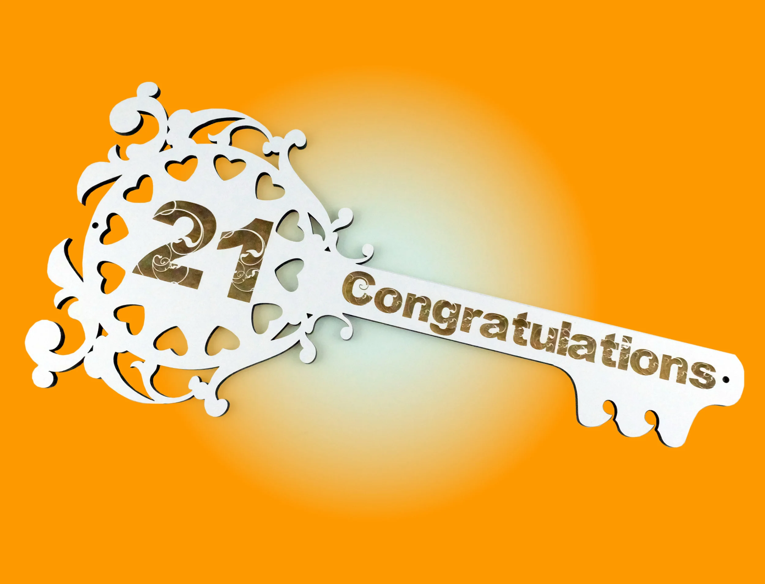 21st Key - Congratulations White