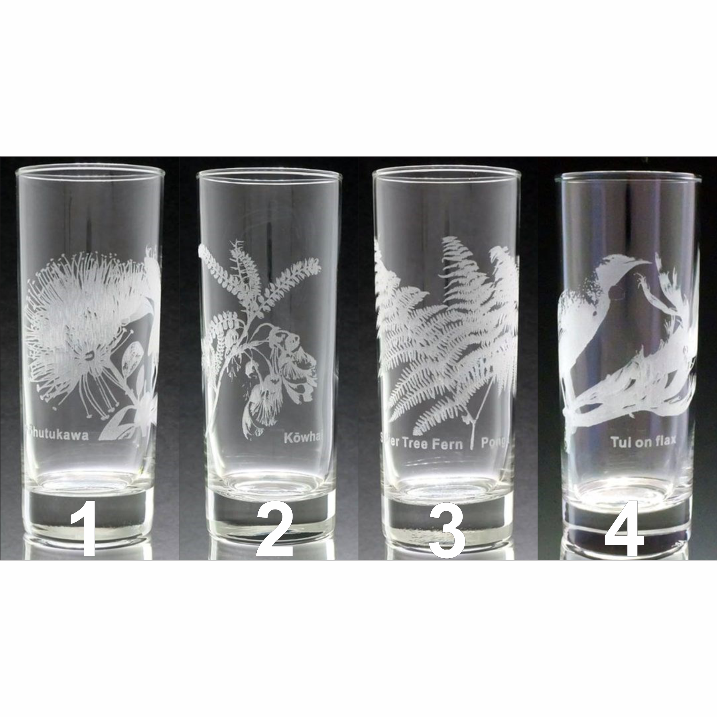 New Zealand Plants Glassware