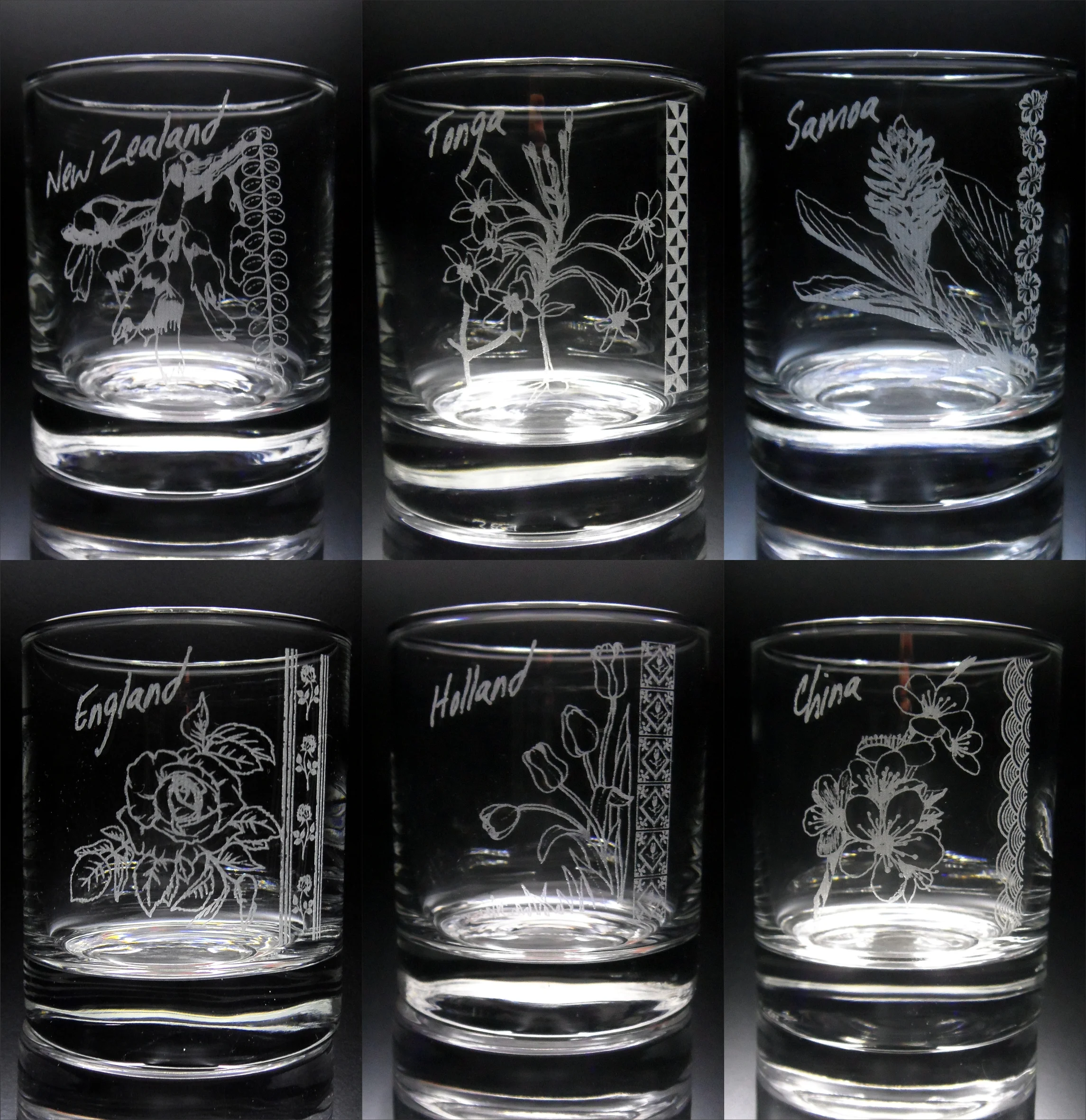 National Flowers Glassware