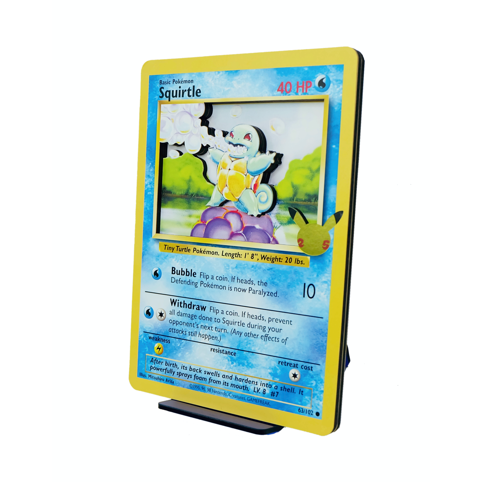 Squirtle Jumbo 3D Pokemon Card squirtle-jumbo-3d-pokemon-card
