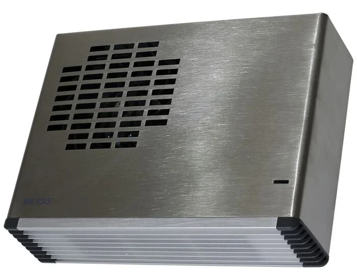 Wall-Mounted Bathroom Fan Heater - Brushed Stainless Steel -FH24SS — Weiss