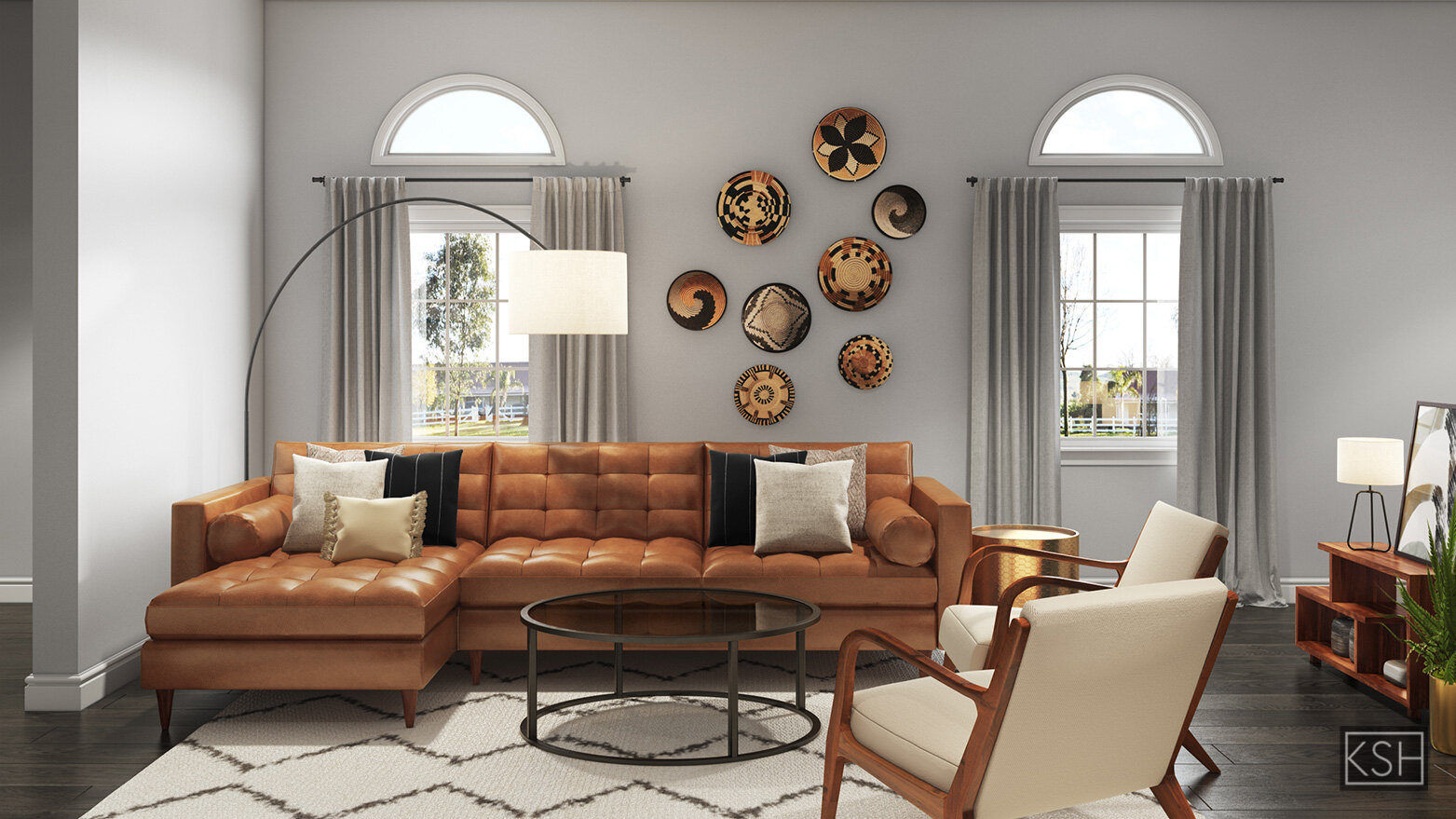 Layered Boho Living Room | Kayla Simone Home (Copy)