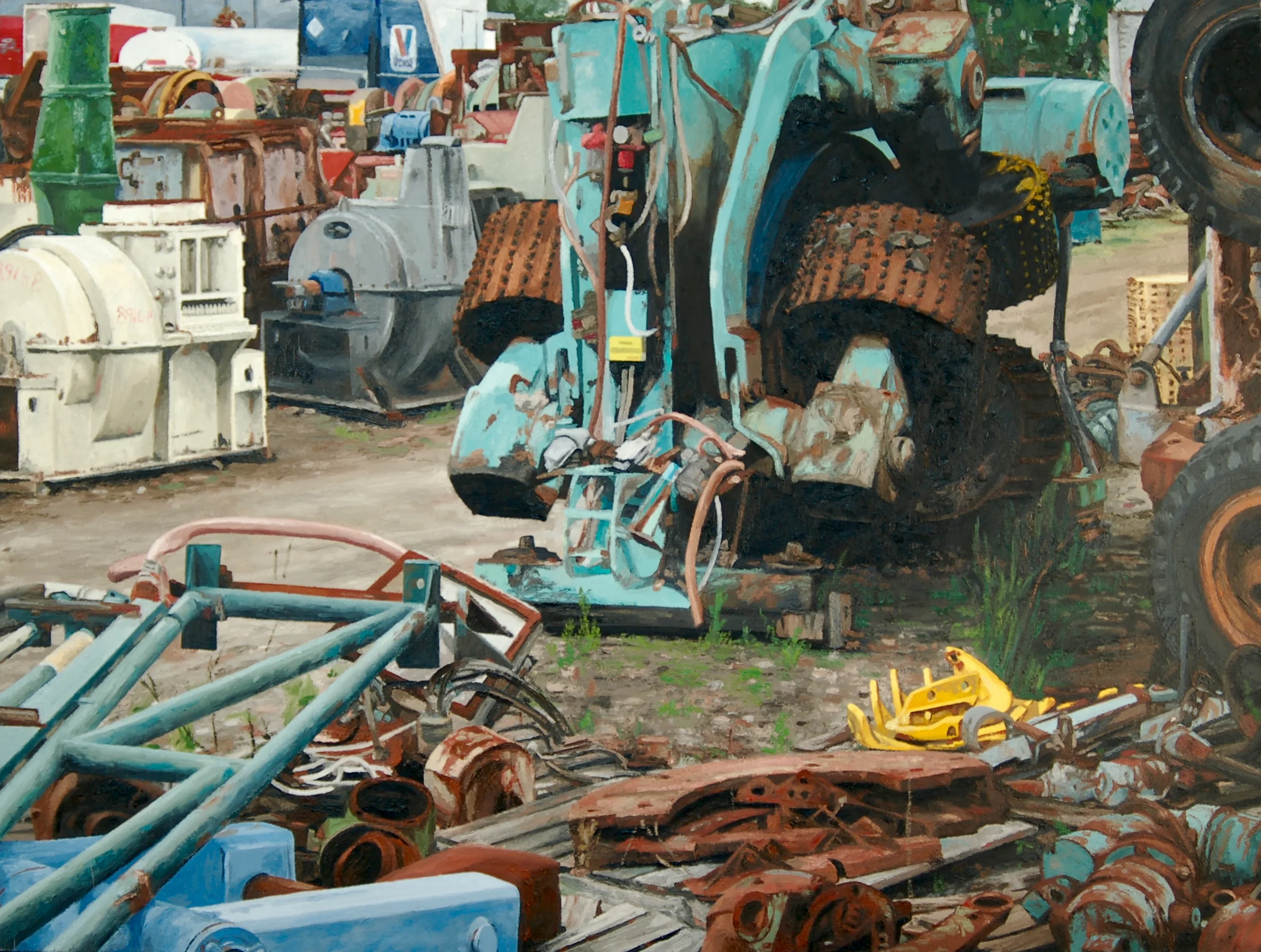 Logging Equipment. Oil on canvas. 30” x 40”. (Private Collection).