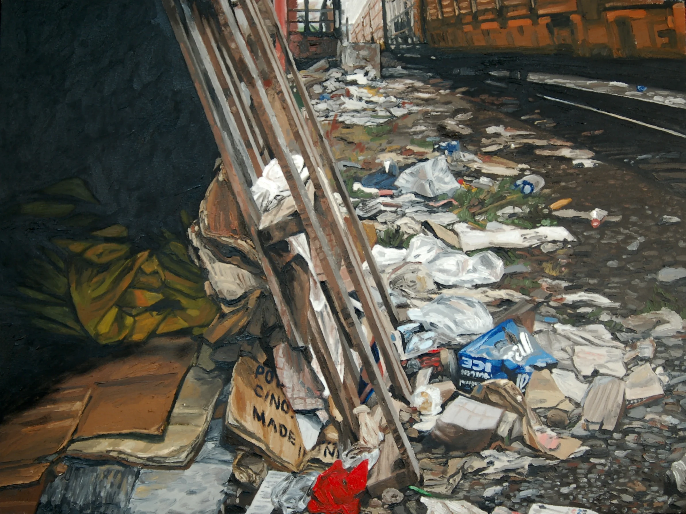Lean To. Oil on canvas. 30” x 40”. (Private collection).