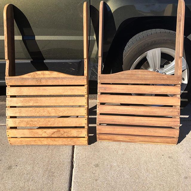 Made some progress on the Adirondack chairs I am refinishing this weekend. They were pretty worn from the elements but they are looking much better. Gotta get a couple coats of finish on them and they will be ready to go. #inprogress #mfptribe #woodw