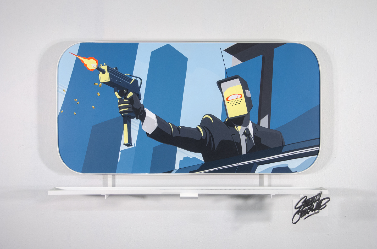 The Commute - 28" x 48" x 10" - Steel, Wood and Acrylic Paint - 2016
