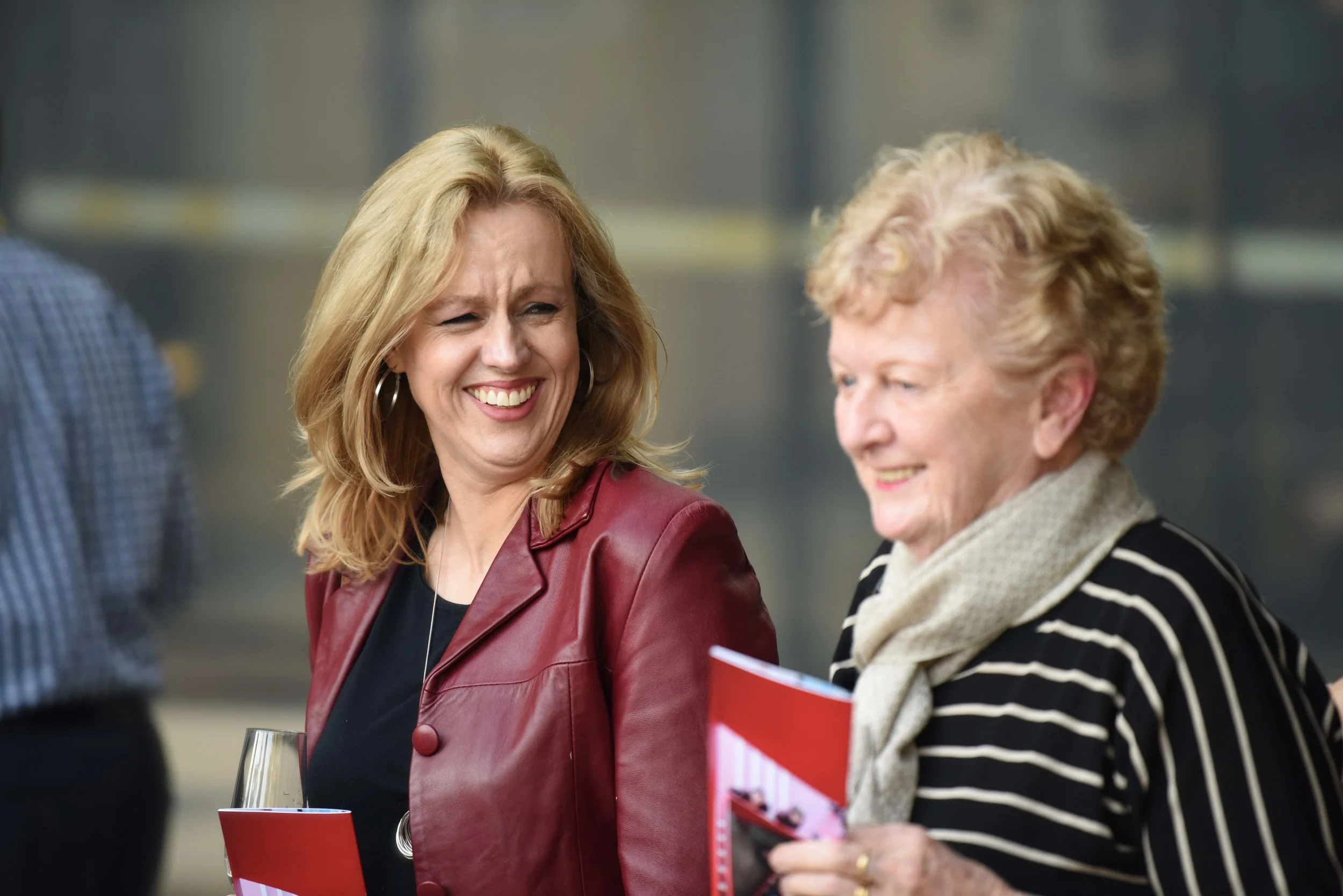 Maureen Hegarty (Left) and Joan McLachlan sharing a funny moment at Marcellin
