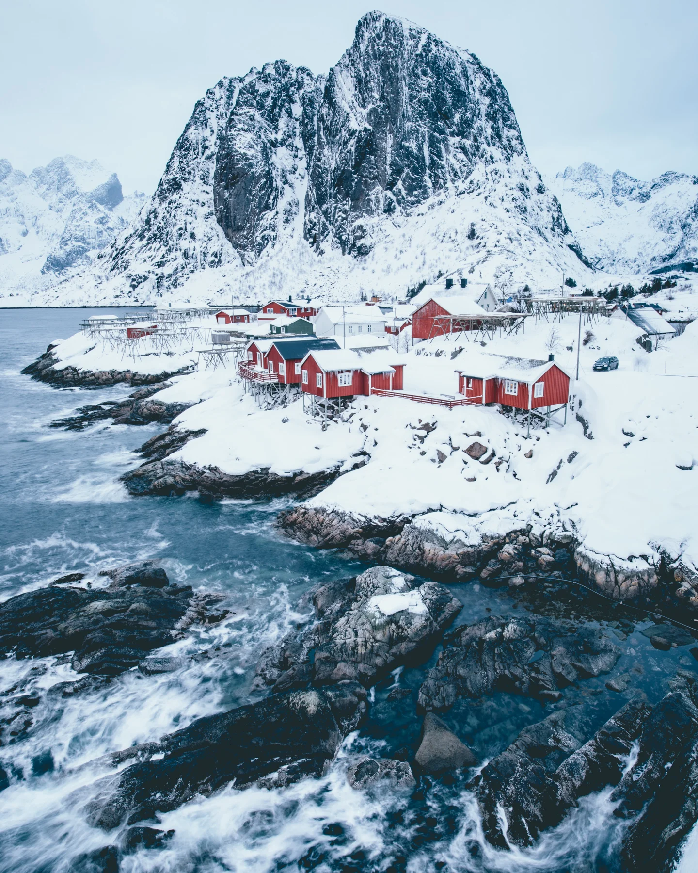 Cabins by the Sea Limited Edition Metal Print