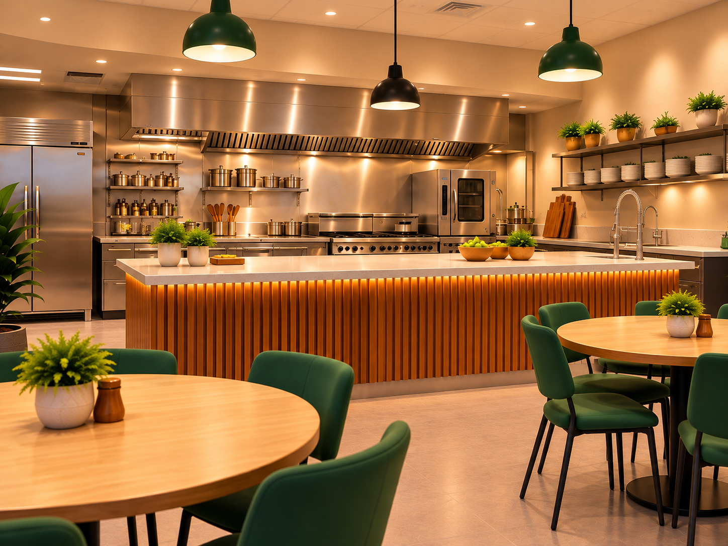 Modern Green-Lit Café Kitchen.png