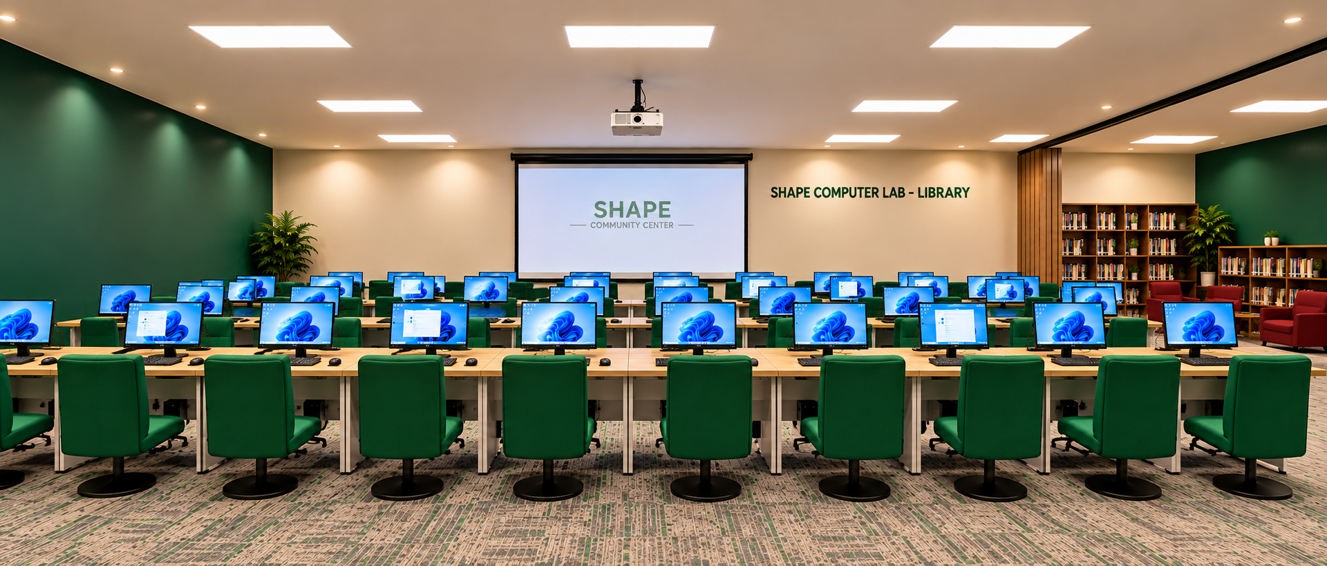 Symmetrical Green Computer Lab and Library.png