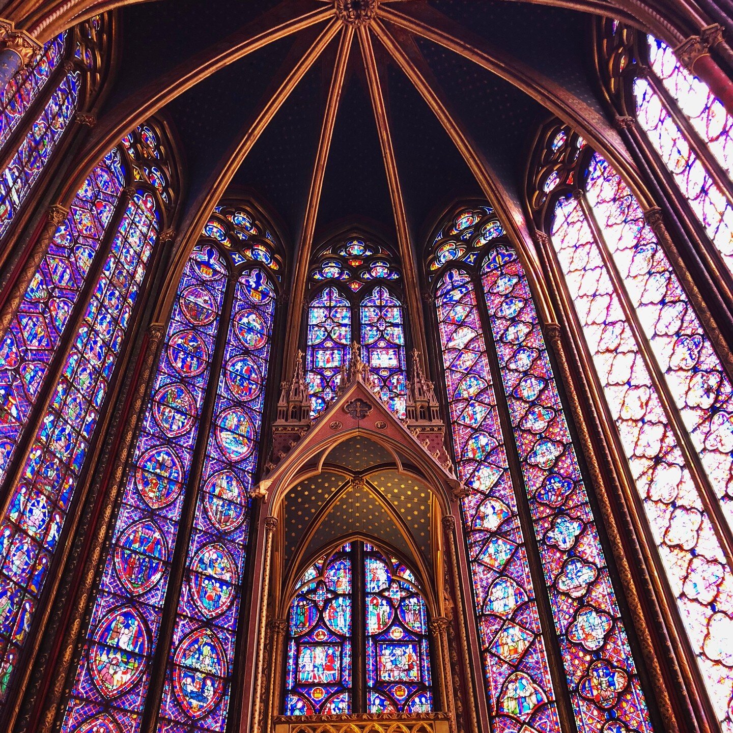 Going over Gothic architecture in our Costume and Decor class, and we talked about my favorite cathedral, Saint-Chapelle. So now I am feeling very nostalgic for my 2018 study abroad trip, and I am looking through my photos, just reminiscing. Still on