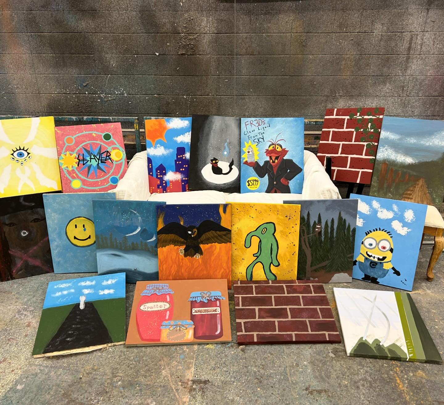 Grades are in, and I have officially finished teaching my first class! The Stagecraft class was tasked with building and painting a small flat for their final project. They created their own paint elevations, then built and painted their flats. Prett