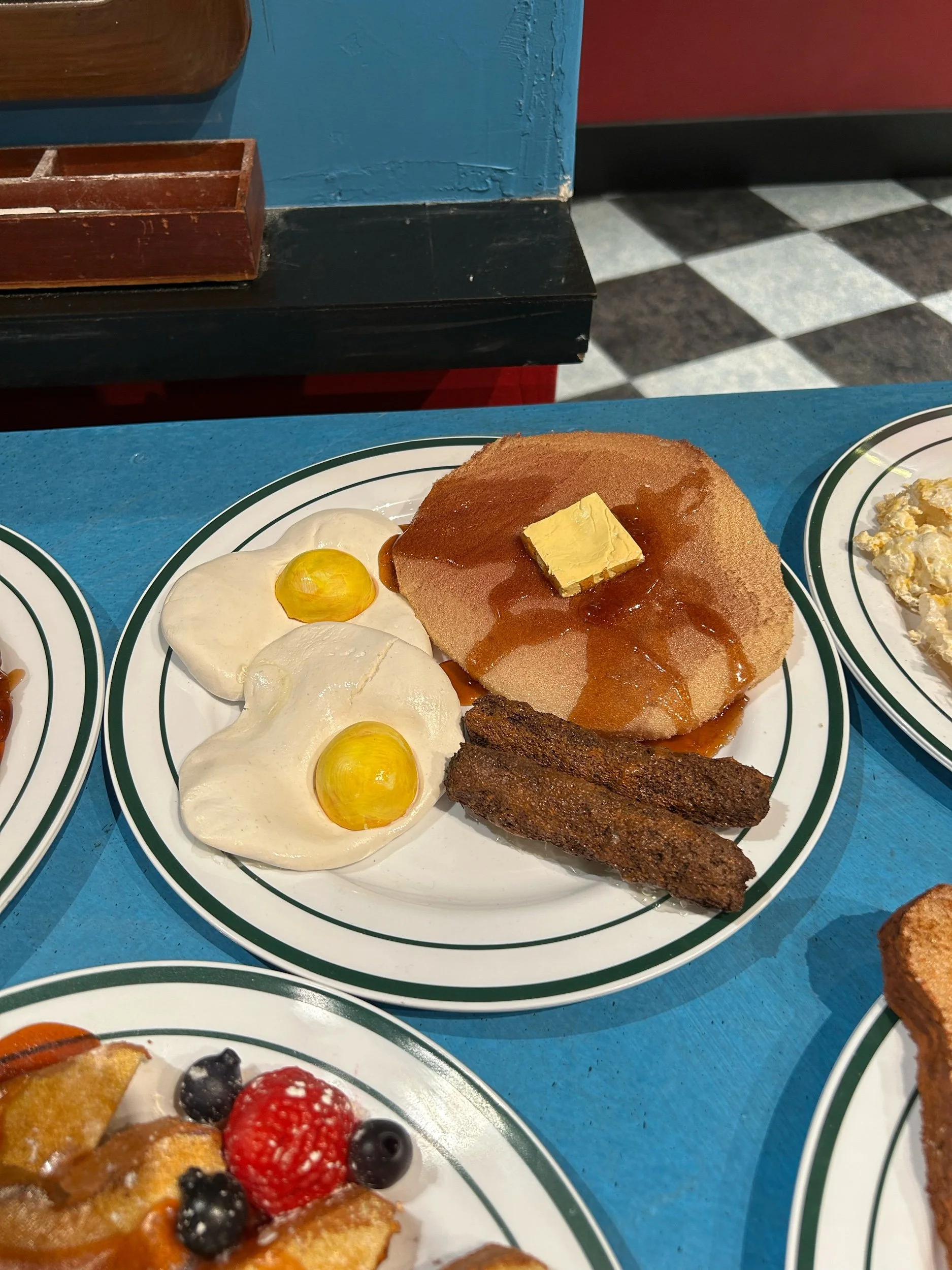  Pancakes, eggs, and sausage for  Waitress  at Pioneer Theatre Company, May 2025. 