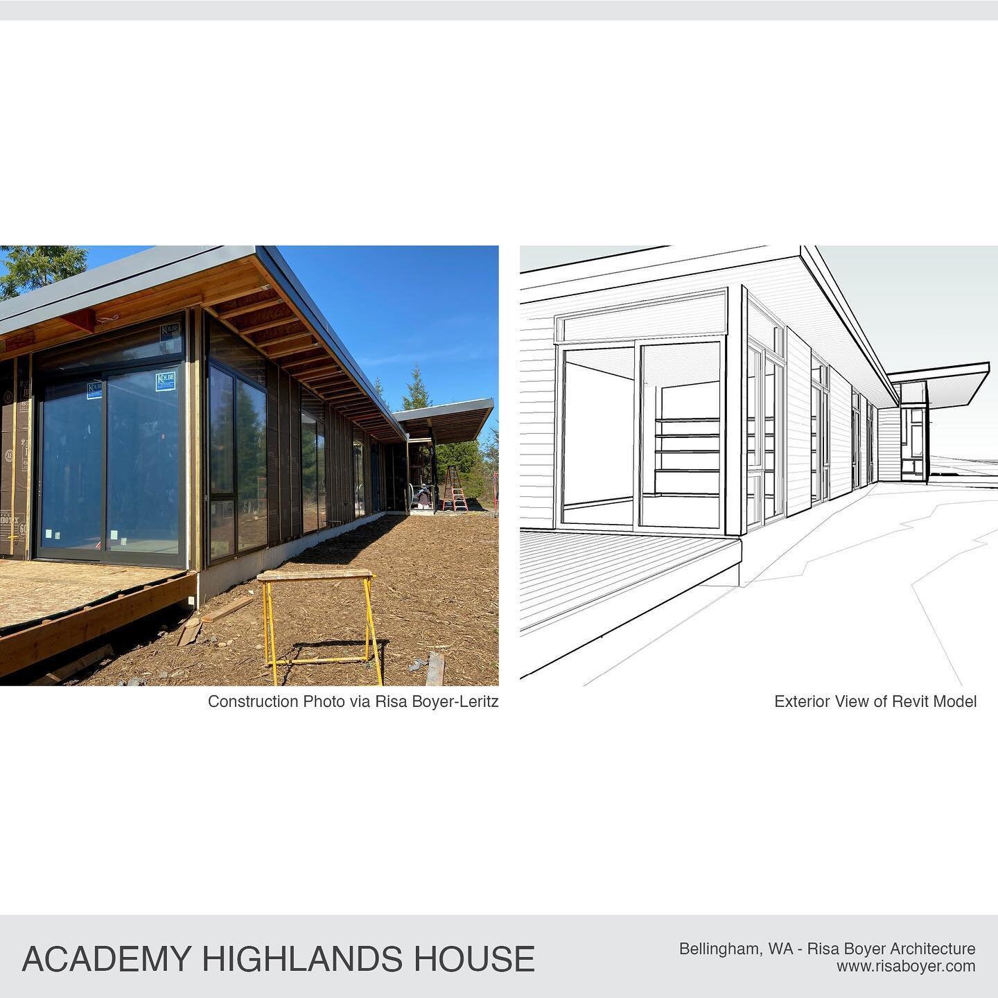 Starting to get some construction photos from another project with @risaboyerarchitecture  The #academyhighlandshouse was the first to use new customized families; doors, windows, appliances, plumbing, lighting, and electrical families; all customize