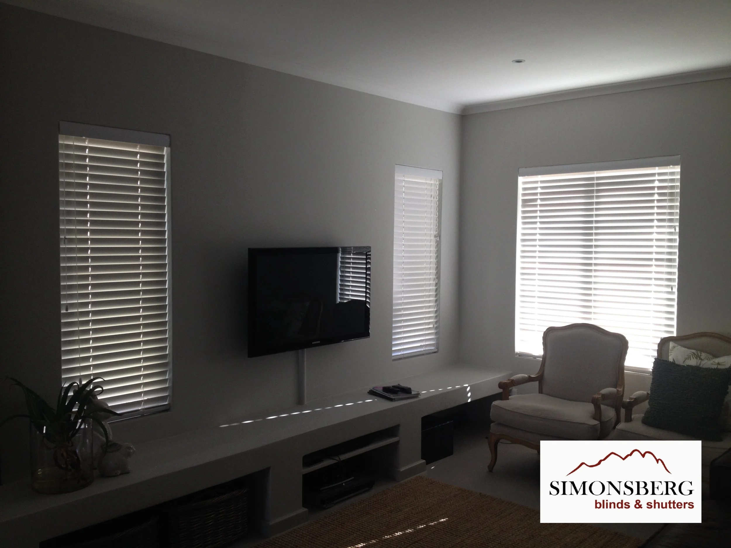 Grey 50mm Wood Venetian Blinds