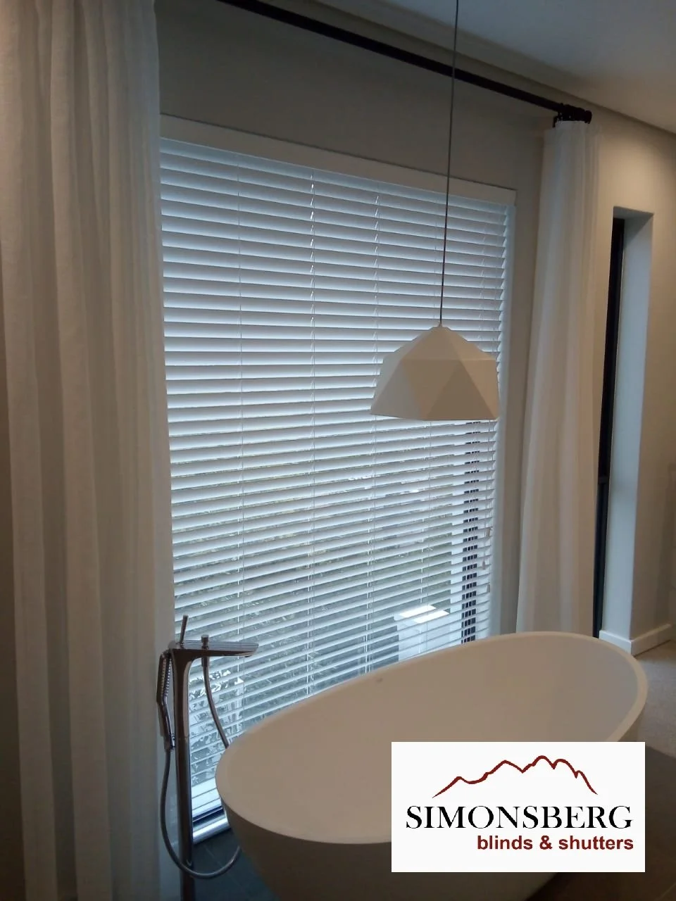 White 50mm Plaswood Venetian Blind