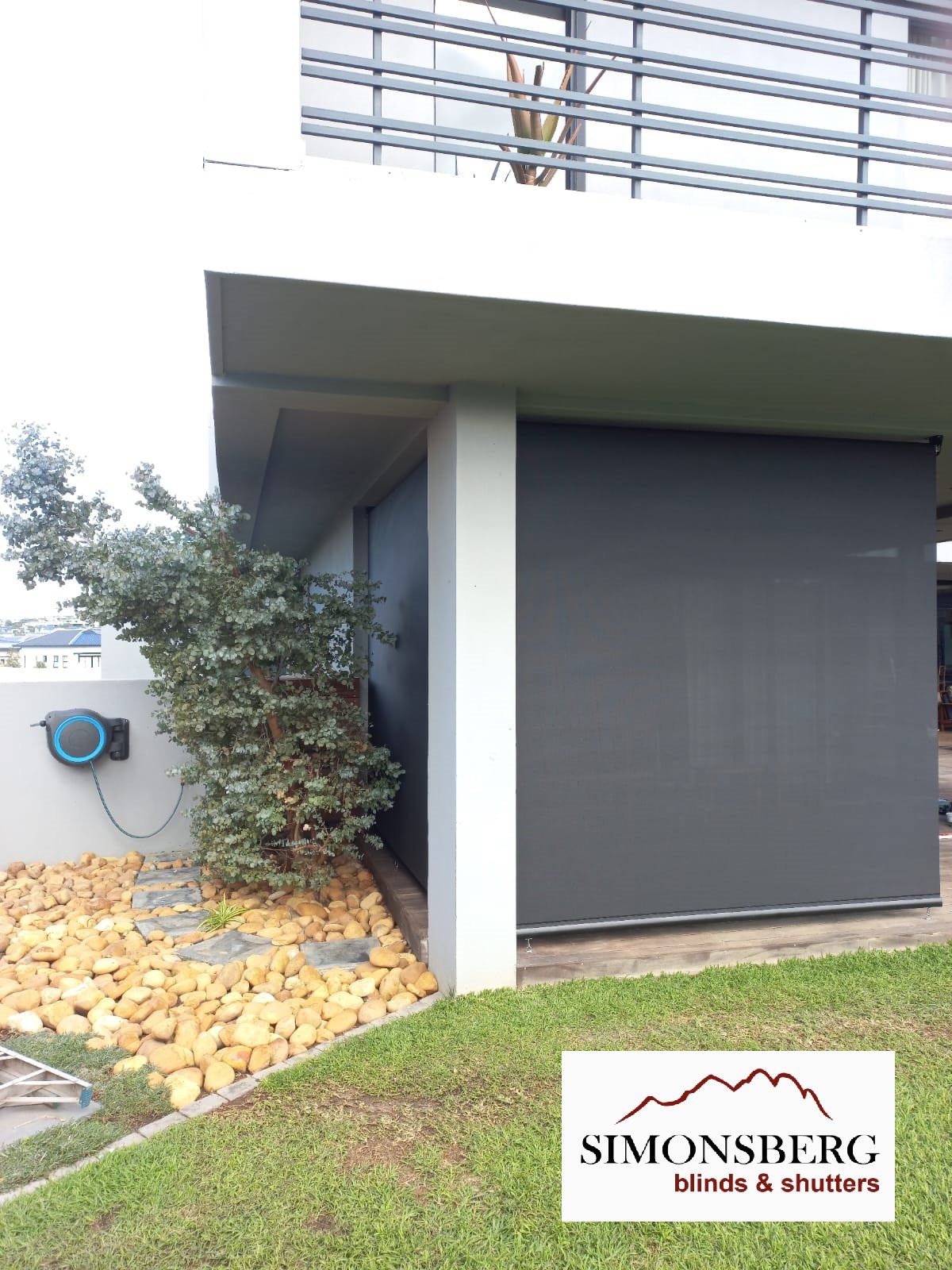 Dark Grey Outdoor Roller Blinds