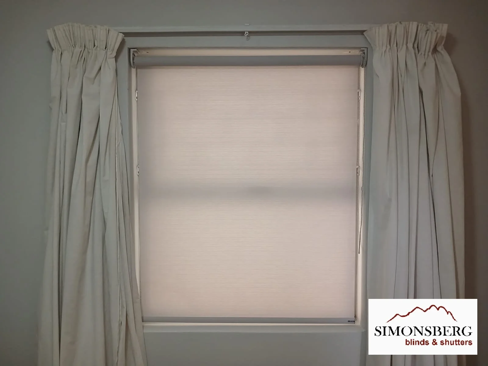 Grey Light-Filtering Roller Blind