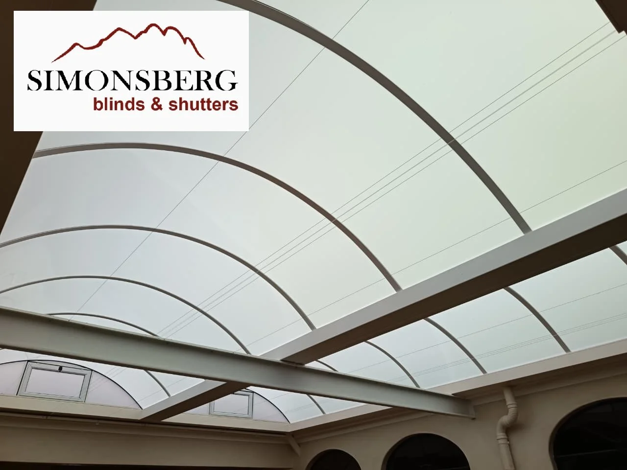 Grey Skylight Honeycomb Blinds (open)
