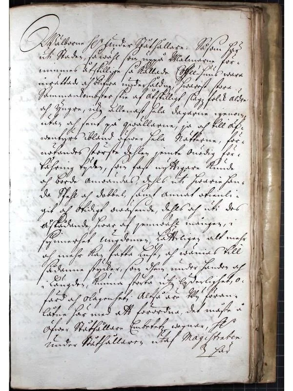 Handskriven text i bläck.