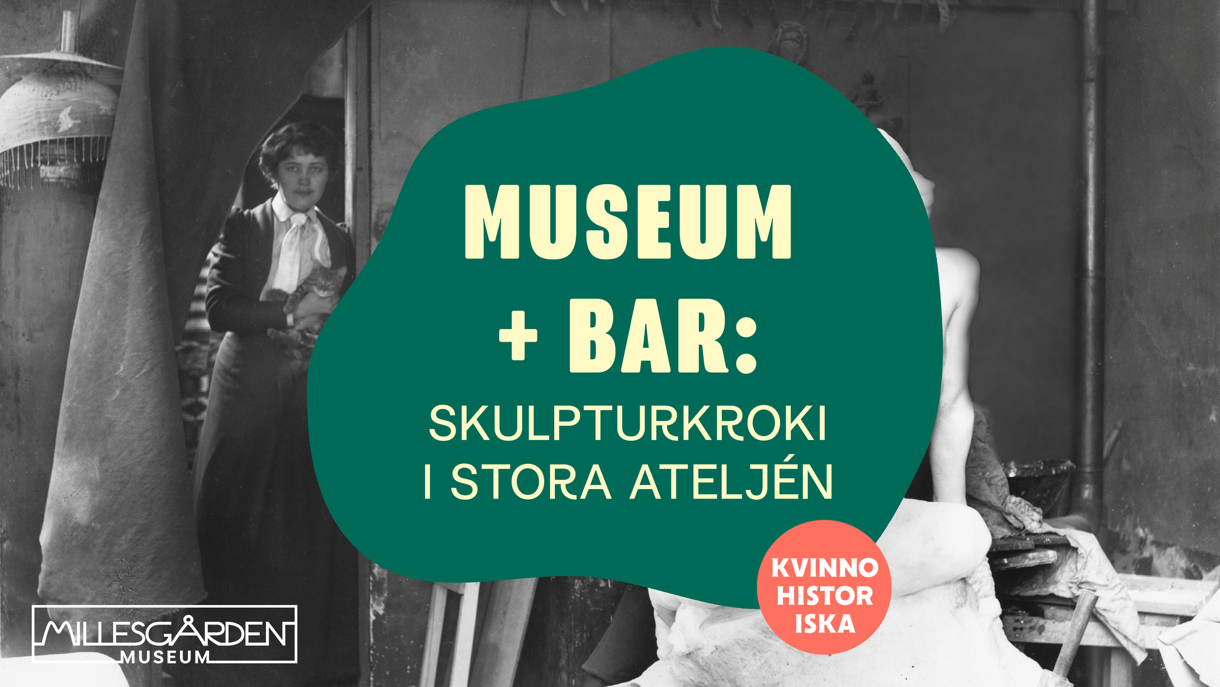 Museum + bar: Skulpturkroki i stora ateljén