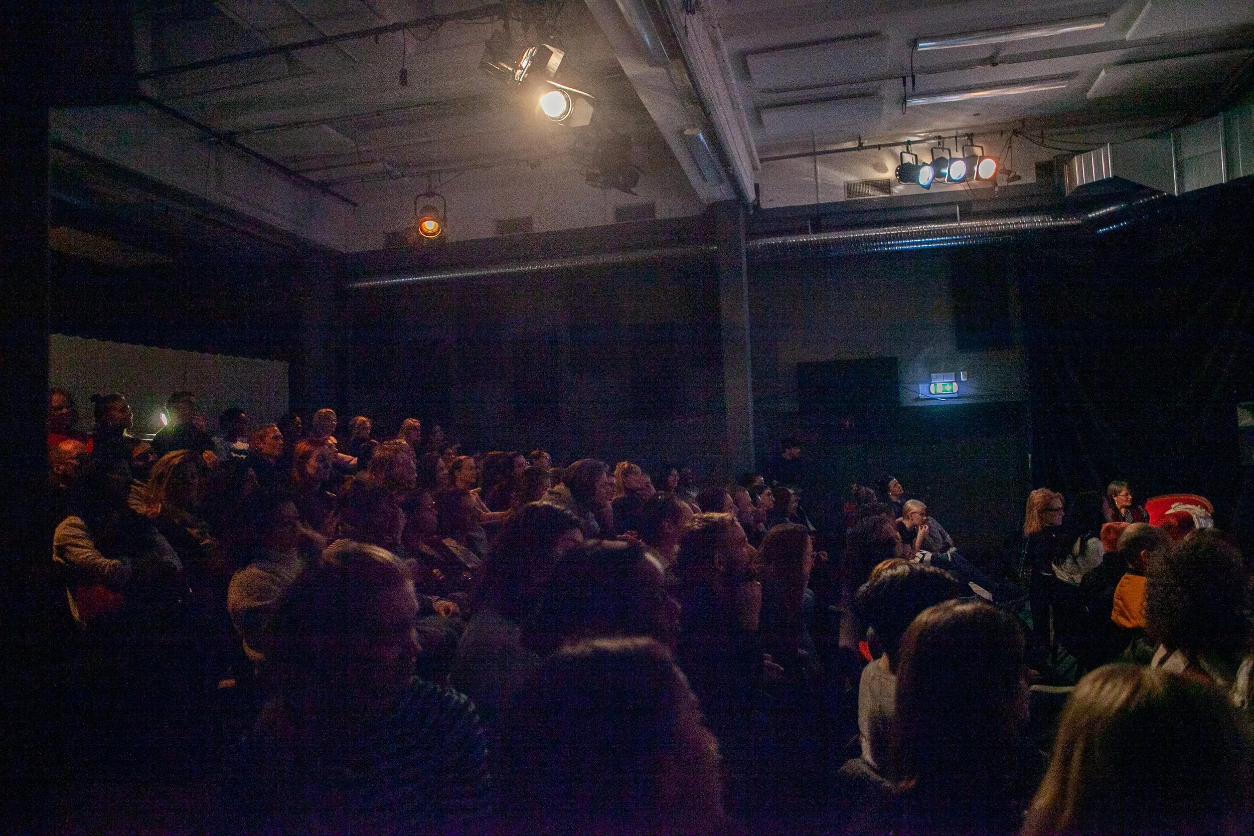 Publiken under samtalet.