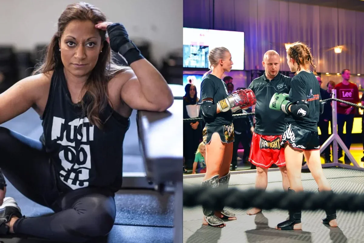 Kollage med kvinnliga kampsportare