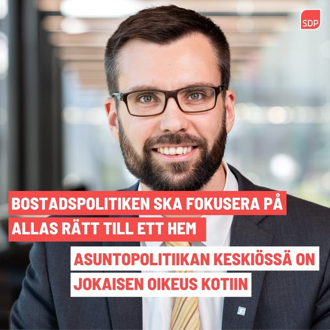 Pressmeddelande - Tiedote 2.3.2022 (bostadspolitik - asuntopolitiikka)