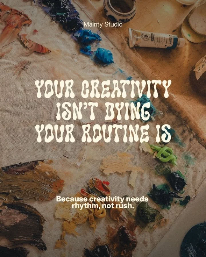 Ever felt like your creativity comes in waves? 🌊
We’ve learned that the secret to a sustainable creative life isn’t about “being productive”.
It’s about finding YOUR rhythm, the one that feels like YOU.
During our Art