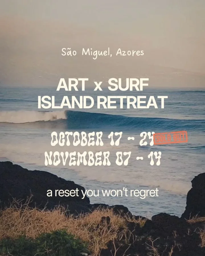 October is officially sold out 🌊  thank you to everyone who trusted us and jumped in, we cannot wait to welcome you to the Azores

But don't worry if you missed it.. November still has a few spots left so come paint, surf, connect and reset in one o