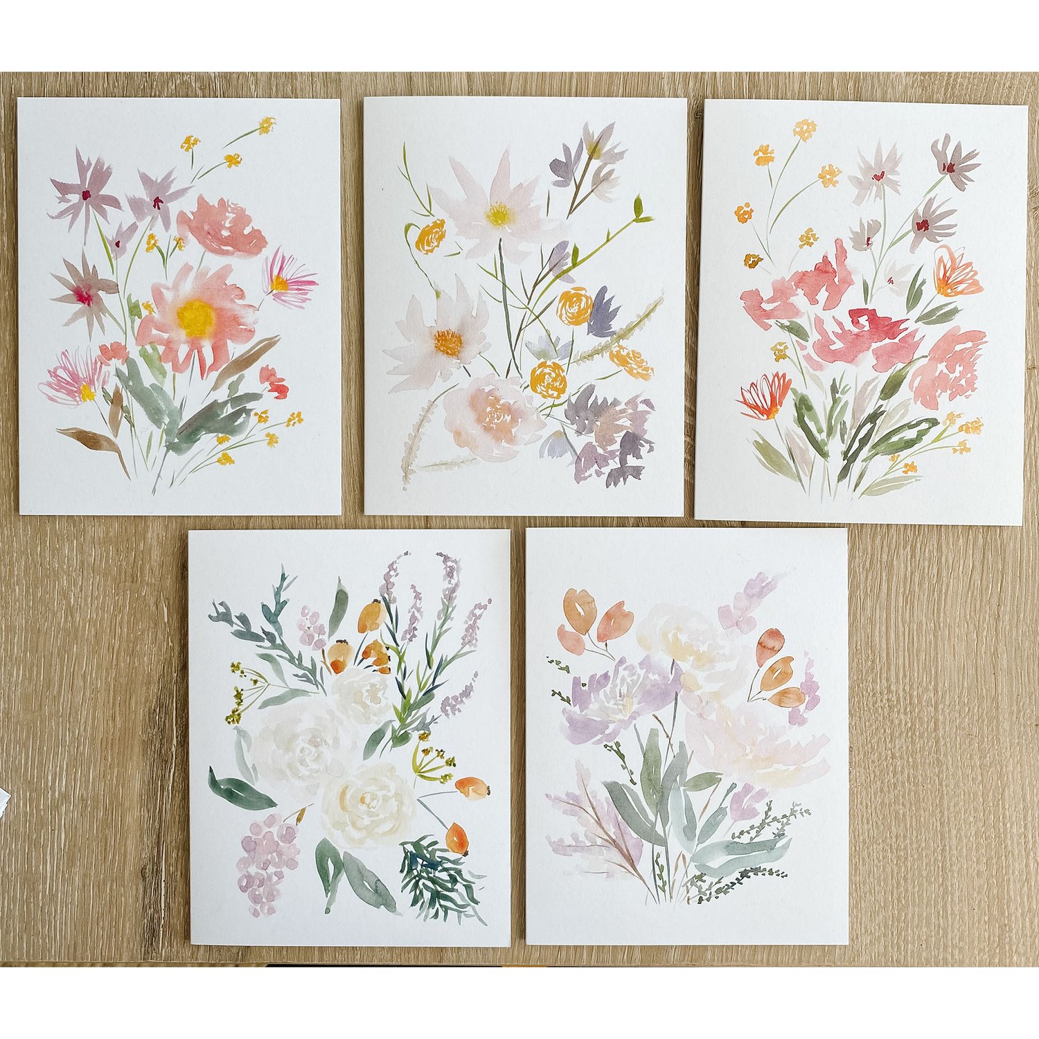 Painterly Days & Watercolor Notecard Bundle - Unique Shopping for Artistic  Gifts