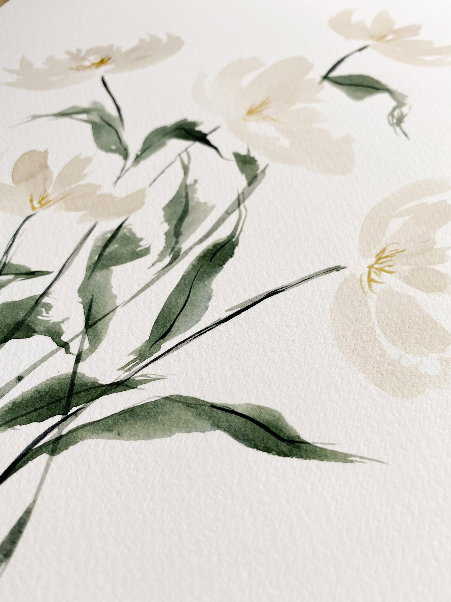 11x14 Winter Floral Seconds Watercolor Floral Print — WHITNEY RAIN STUDIO