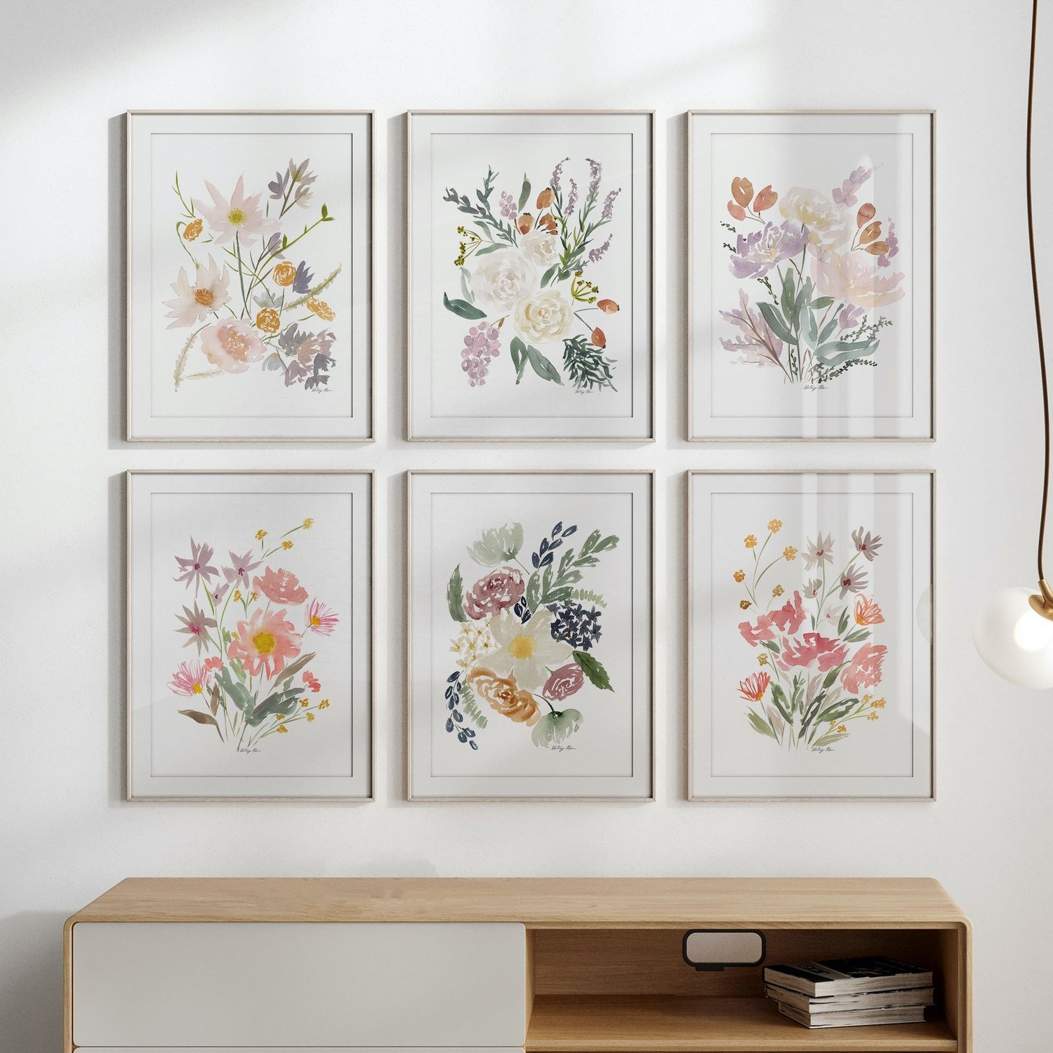Winter Floral Watercolor Print — WHITNEY RAIN STUDIO
