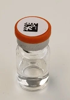 Data Matrix coded vial