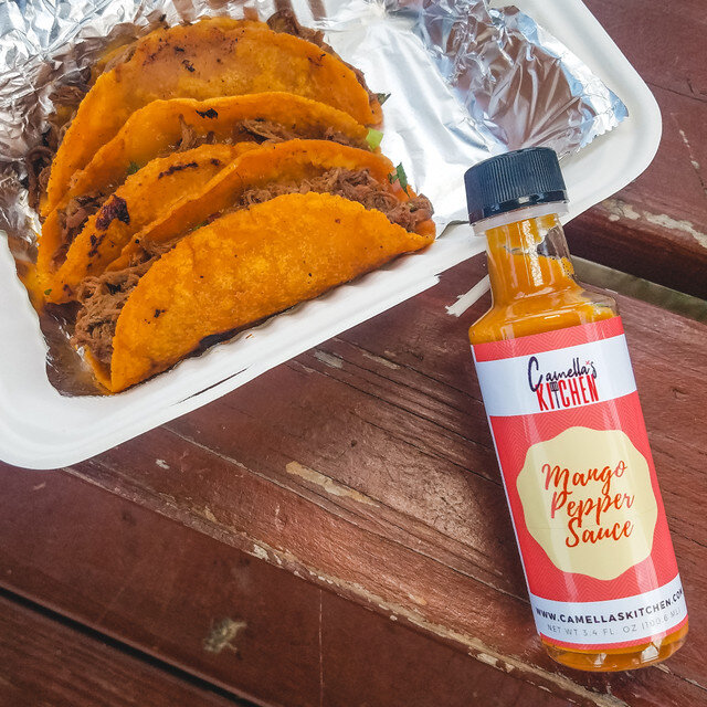 Mango Pepper Sauce with Tacos.jpg