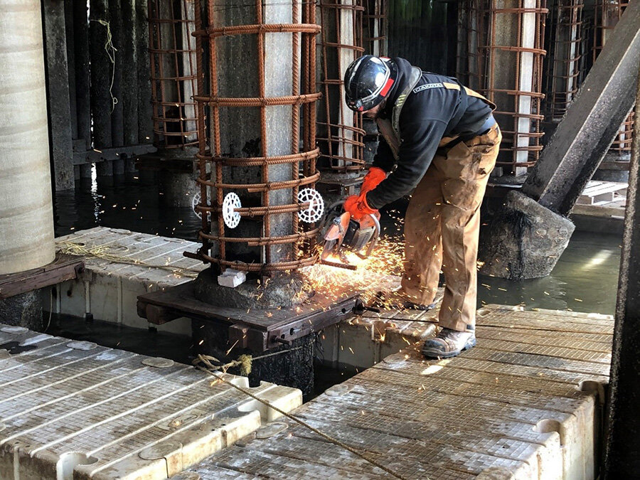 Wedgeport Steel Pipe Pile Repairs (2019–20)