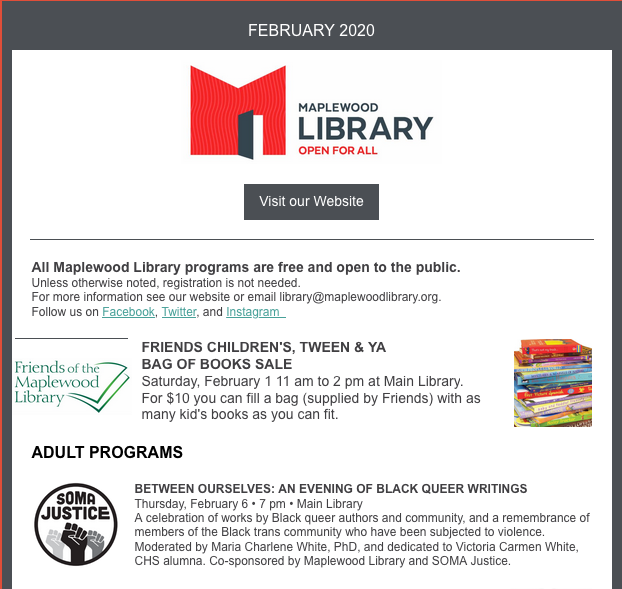 Read the February Newsletter