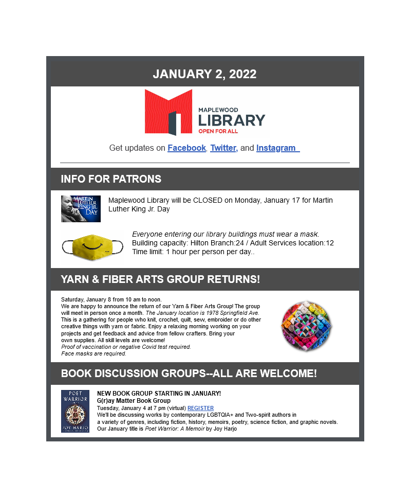 Read the Weekly Newsletter