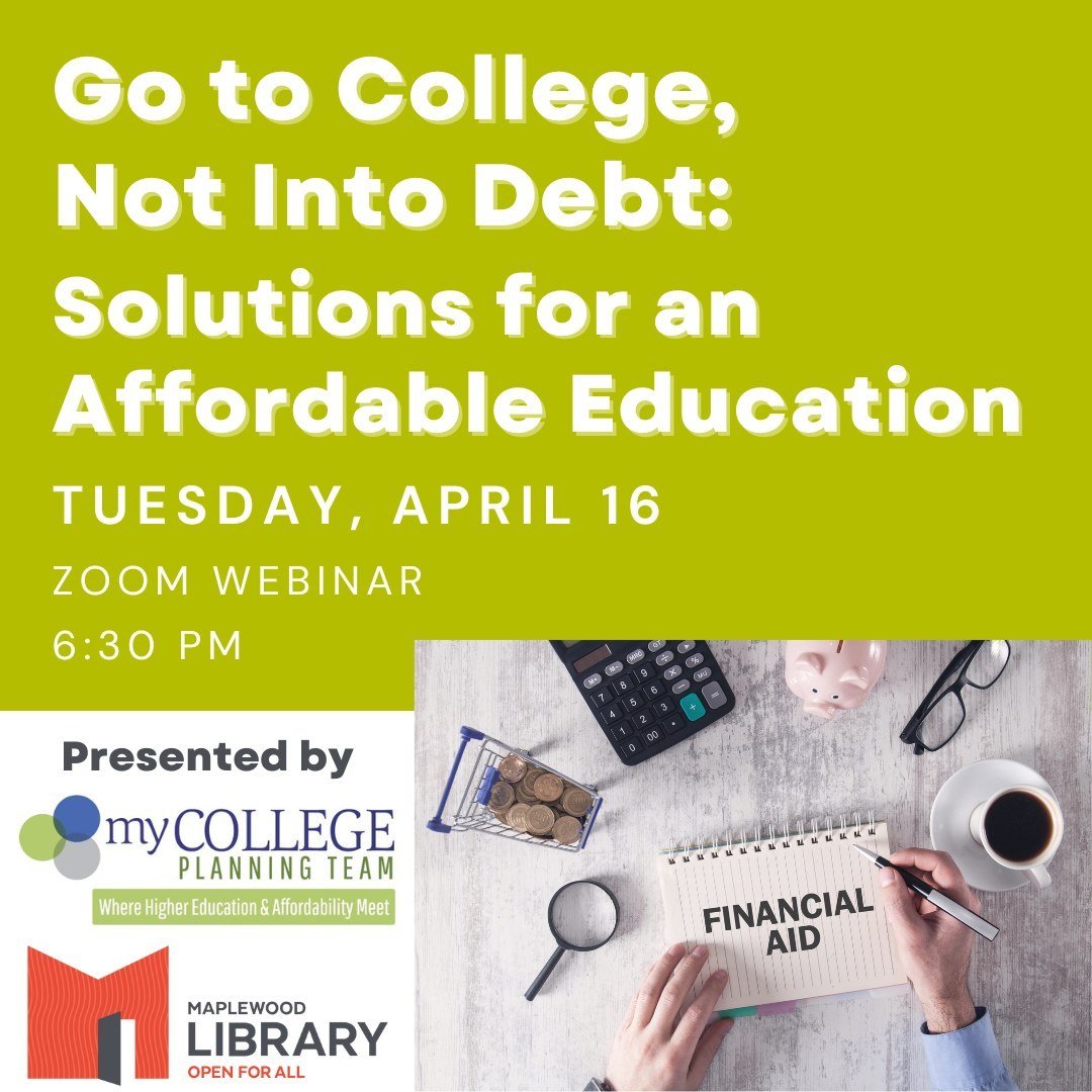 Go to College, Not Into Debt: Solutions for an Affordable Education⁠
⁠
📅 Tuesday, April 16⁠
🕡️ 6:30 PM⁠
📍 Register for the Zoom at the link in bio!⁠
⁠
This newly revised workshop explores the increasingly complex world of need-based and merit base