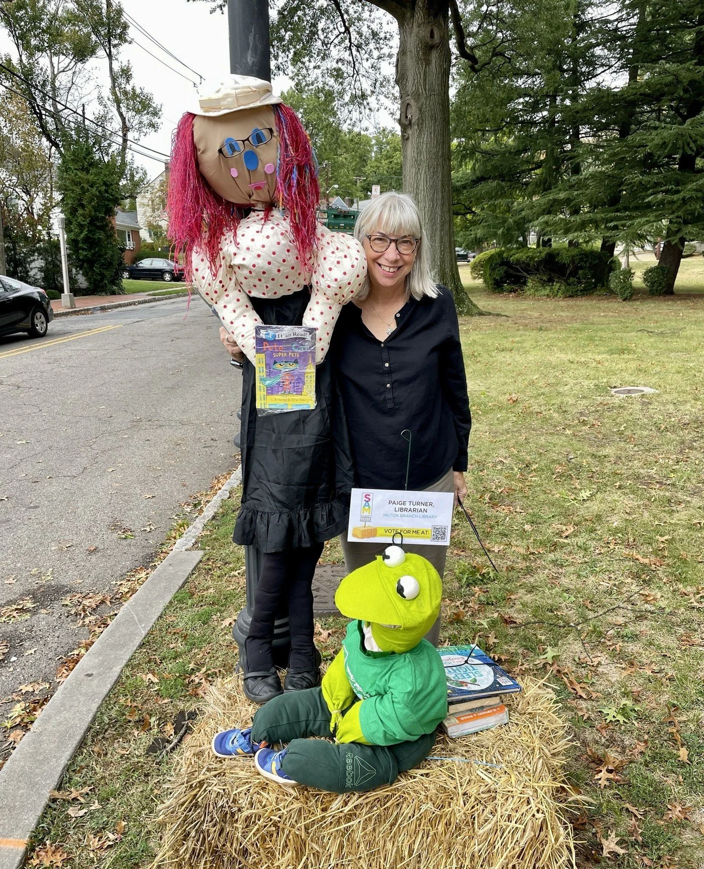 Vote for Hilton Branch Library's scarecrow Paige Turner, Librarian, in Springfield Ave's Scarecrow Spectacular! Visit the 17 scarecrows on Springfield Avenue, between Yale Street and Tuscan Street, and vote for your favorites by October 31st: https:/