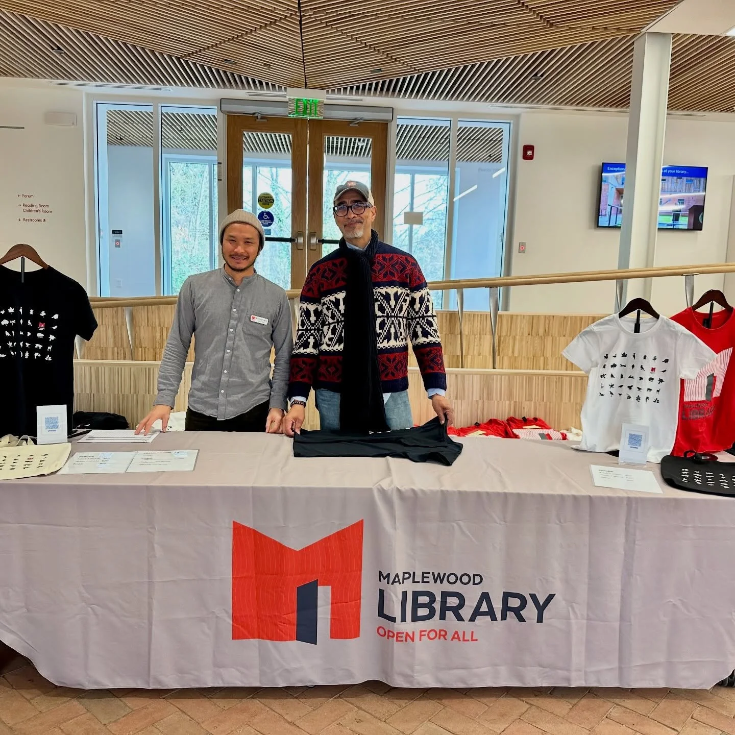 ✨ Limited Edition Library Merch Sale this Saturday, December 20th from 10am-5pm✨

Grab a tee &amp; tote and support the Maplewood Library this holiday season! ❄️📚

T-shirts ($25 adult; $20 youth) and canvas tote bags ($25) in various colors can be p