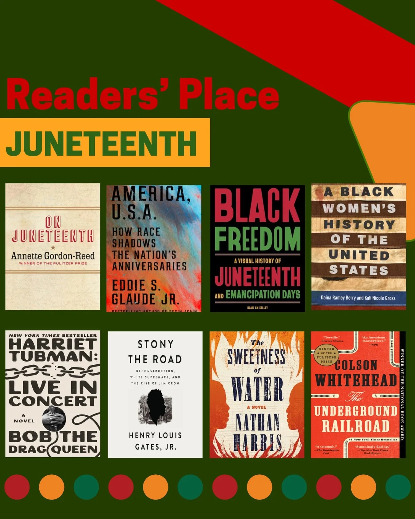Explore the history of Juneteenth and other Emancipation Day celebrations as told through photographs, art, and engrossing narratives from award-winning writers in this Readers&rsquo; Place booklist on our website www.maplewoodlibrary.org (link in bi