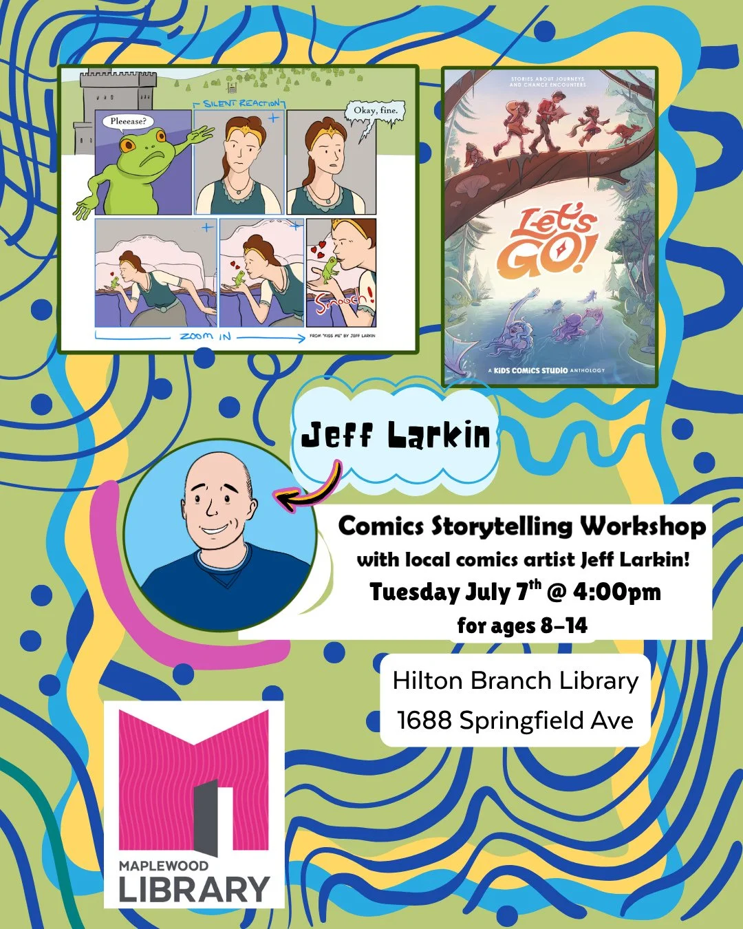 ⁠
Kids Comics Workshop @ Hilton Branch ⁠
🗓️ Tuesday, July 7⁠
🕓️ 4:00PM - 5:00PM ⁠
📍 Hilton Branch Library⁠
⁠
Add more pictures to add more drama to your story moment! In this workshop we&rsquo;ll look at different kinds of pictures we can add to o