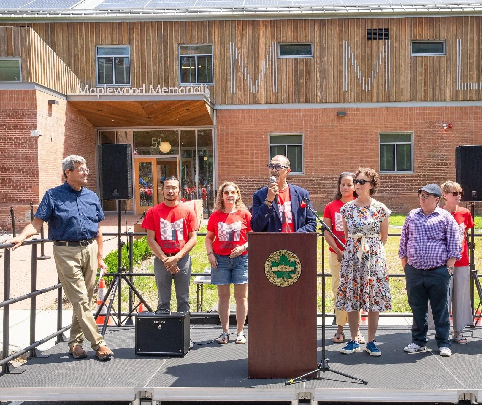 Board of Trustees at opening of new Maplewood Memorial Library